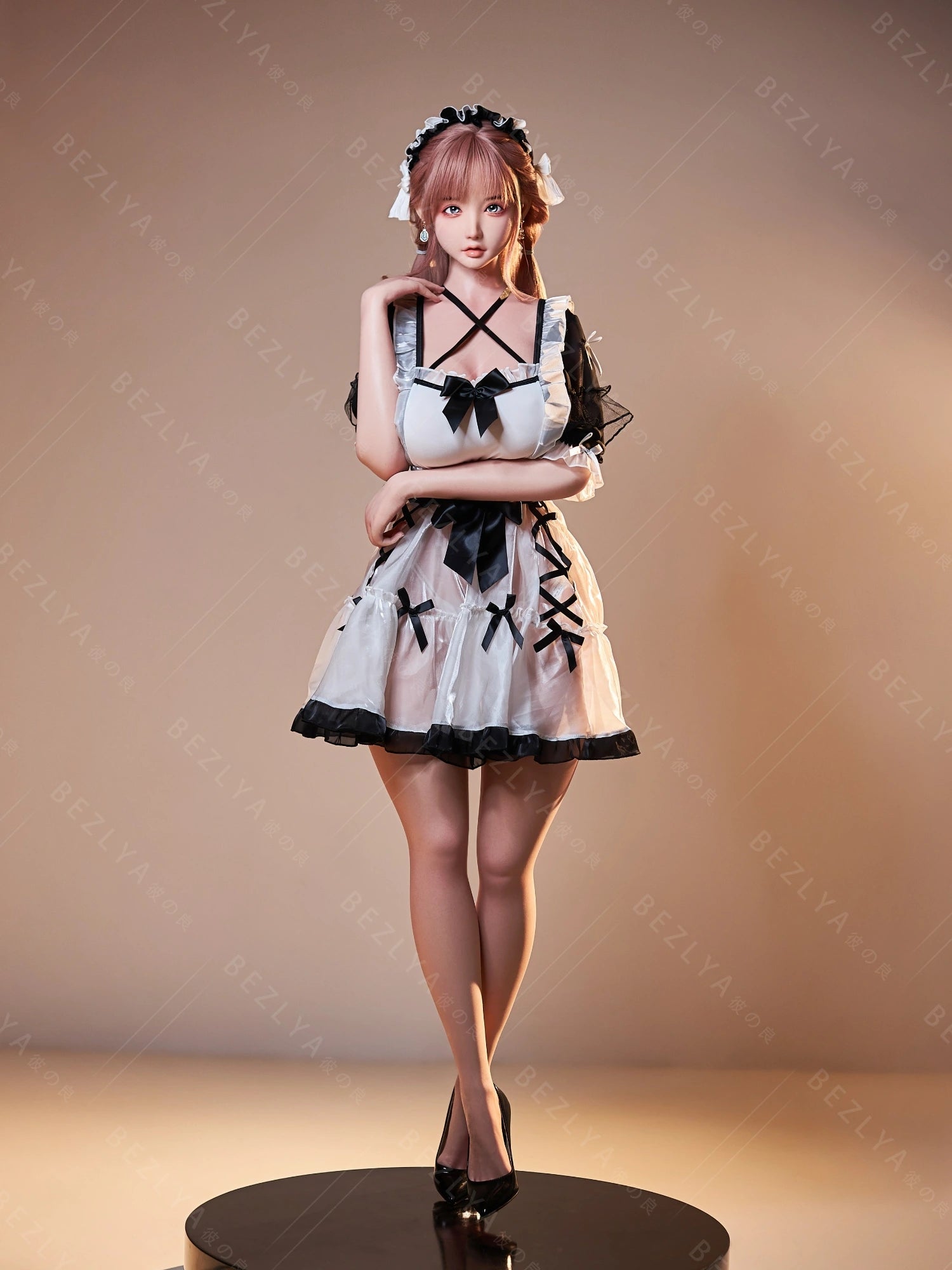 F7138-155cm(5.12ft)-34.5kg 2.1 I Cup Pink Twin Tails Maid Style Japanese Silicone Japanese Cosplay Sex Doll With 3 Love Holes Young Sex Doll|Bezlya Doll - Image 10