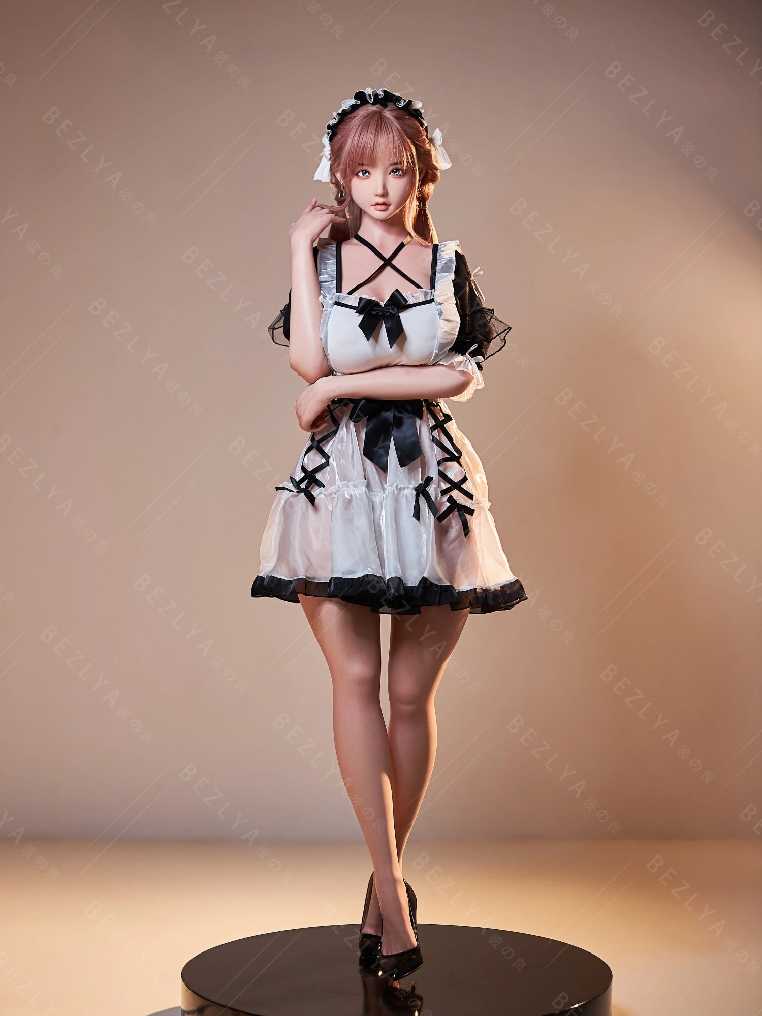 F7138-155cm(5.12ft)-34.5kg 2.1 I Cup Pink Twin Tails Maid Style Japanese Silicone Japanese Cosplay Sex Doll With 3 Love Holes Young Sex Doll|Bezlya Doll - Image 13