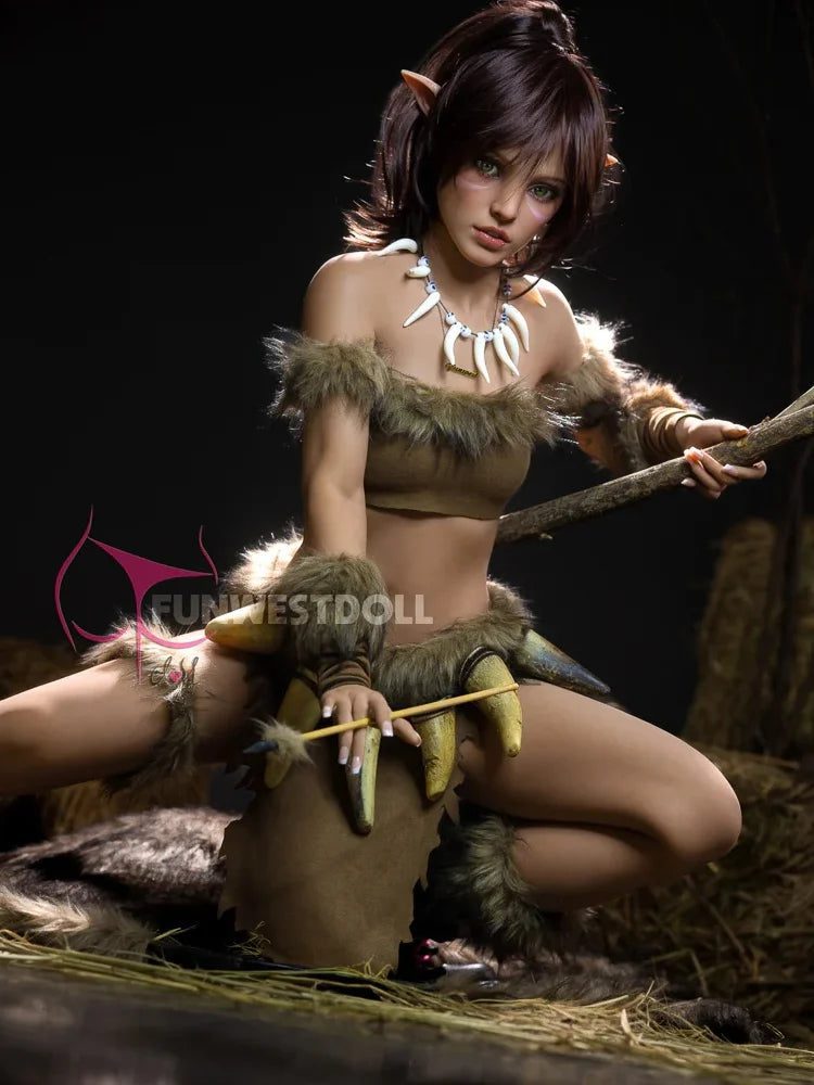 F2225-159cm-37kg A Cup Fantasy Kylie Cosplay Elf Alien Anime TPE Sex Doll|Fun West Doll - Image 9