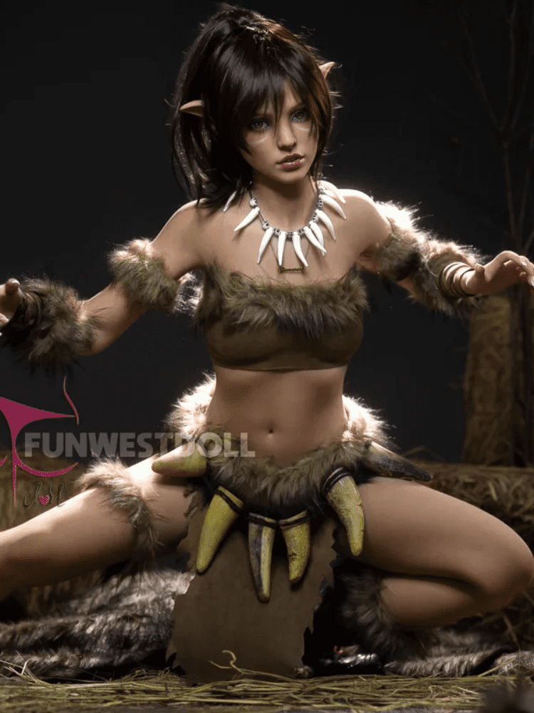 F2225-159cm-37kg A Cup Fantasy Kylie Cosplay Elf Alien Anime TPE Sex Doll|Fun West Doll - Image 10