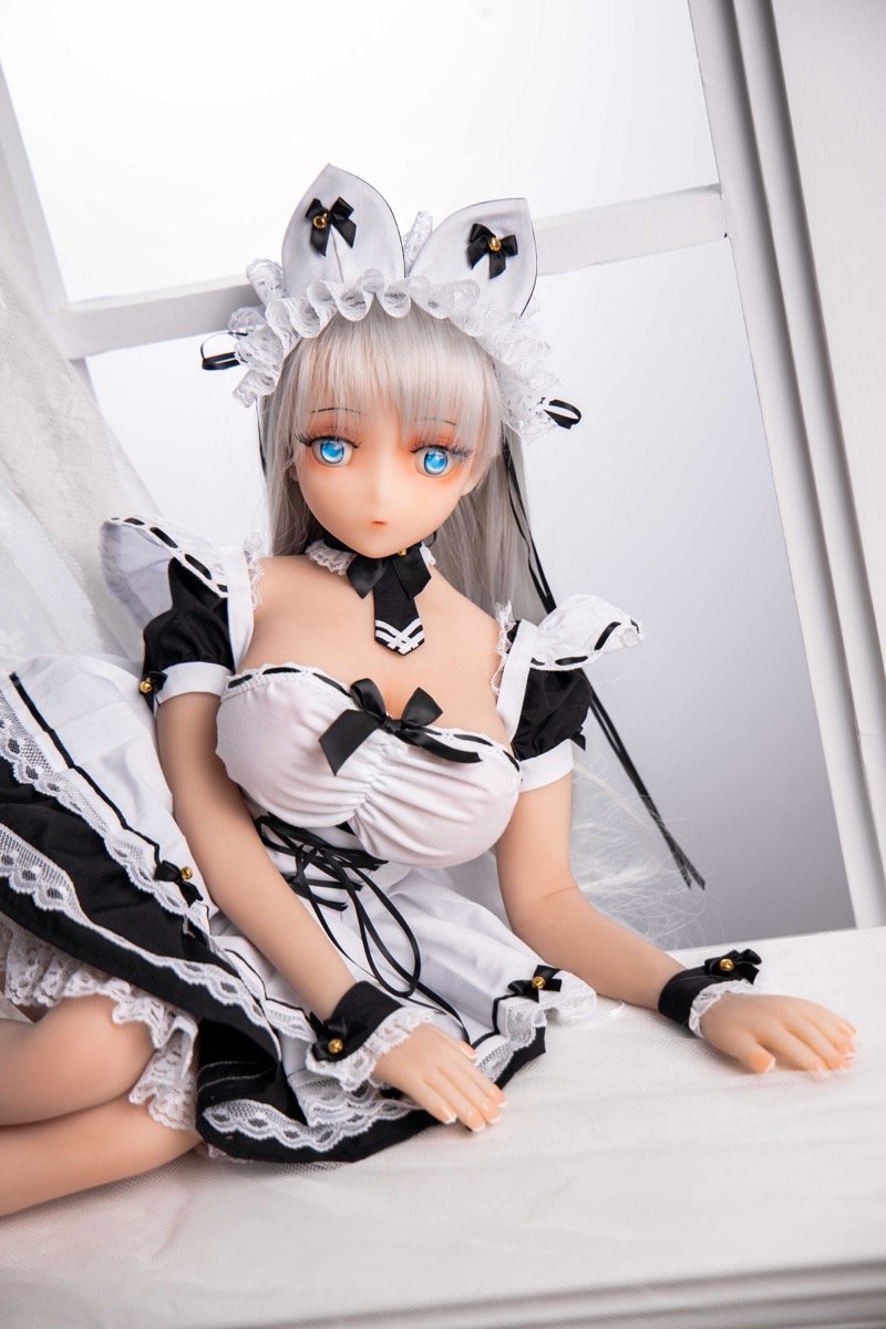 Lolita – 70cm Charming White-Haired Maid Outfit Adult Anime Figurine - Image 19