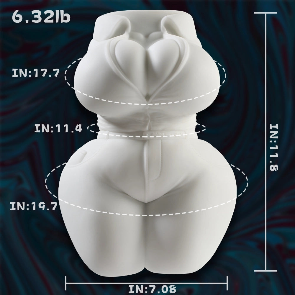 P74-6.39lb Cowgirl Busty Big Ass White TPE Fake Pussy Cheap BBW Sex Toy | MRL - Image 2