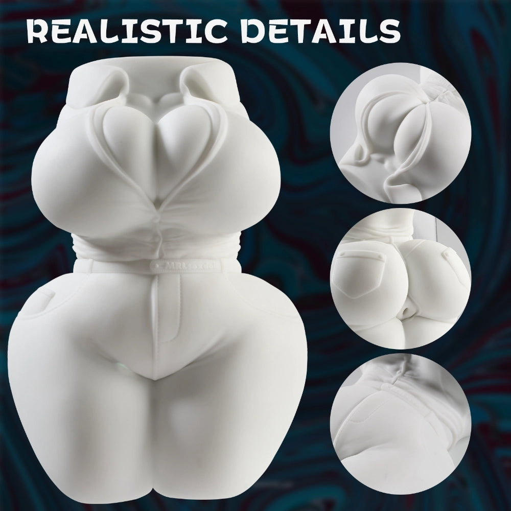 P74-6.39lb Cowgirl Busty Big Ass White TPE Fake Pussy Cheap BBW Sex Toy | MRL - Image 4
