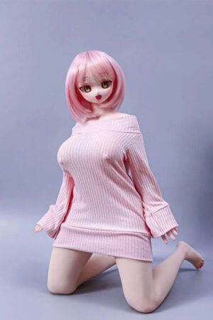 J60cmP – Mini Silicone – Vinyl Head –  Climax Doll – Azami (Cinnamon)
