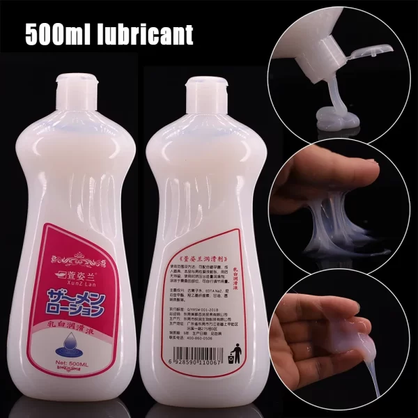 500ML Lubricant for Sex Cream Super Capacity Viscous Lube Water Based Sex Massage Oil Anal Adult Masturbation Toy Couple Game 18