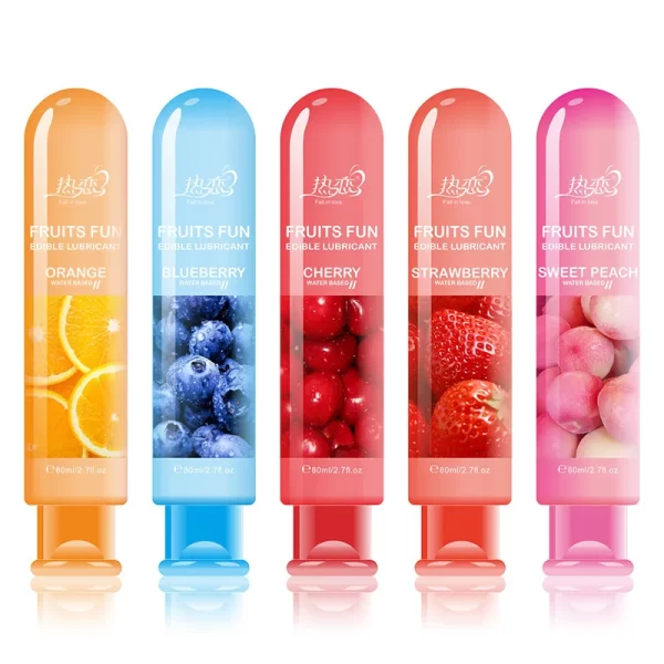 Sex Fruit Flavor Lubricant for Sex Love Vagina Lubricants Water Based Lube Gay Anal Lubricant Sex Lube 80ml Adult Sex Toys