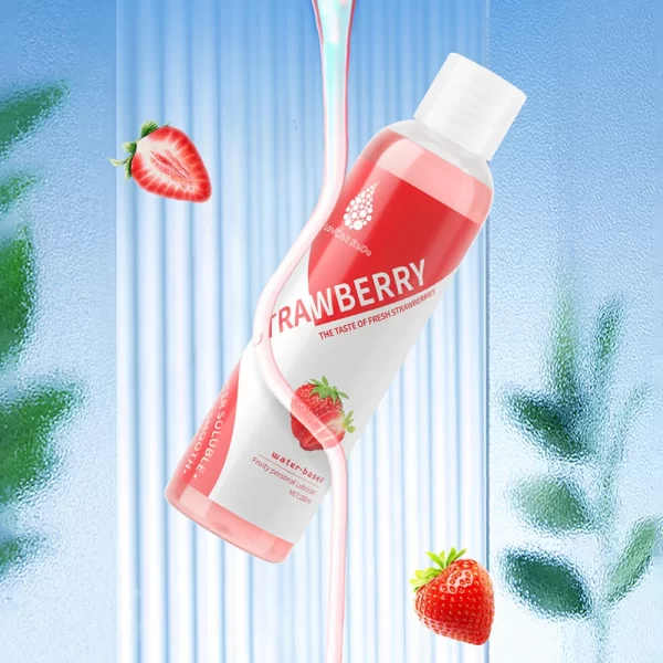 Edible Lubricant Strawberry Flavor Lubricant for Sex Lube Water Based Lubricant Oral Sex Anal Vagina Orgasm Gel Adult Goods