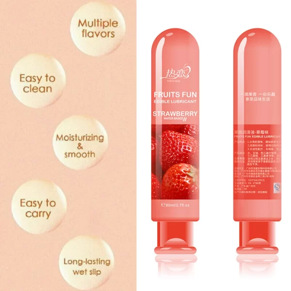 Sex Fruit Flavor Lubricant for Sex Love Vagina Lubricants Water Based Lube Gay Anal Lubricant Sex Lube 80ml Adult Sex Toys