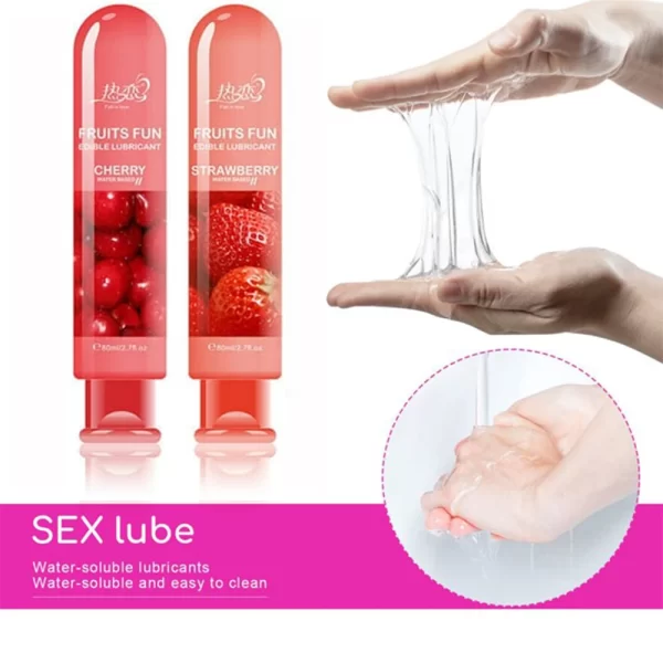 Sex Fruit Flavor Lubricant for Sex Love Vagina Lubricants Water Based Lube Gay Anal Lubricant Sex Lube 80ml Adult Sex Toys