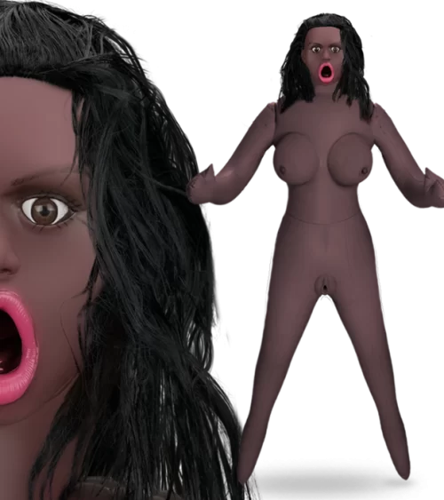 Rooney Mara Deep Throat Black Inflatable Sex Doll