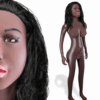 Blow up doll Nina black blow job doll